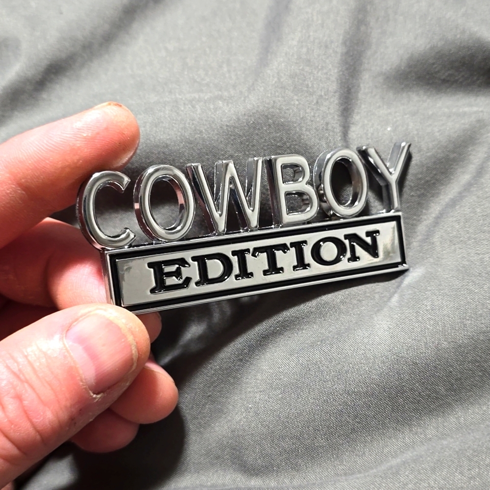 COWBOY Edition Emblem for Car Truck SUV Fenders Trunk Tailgate